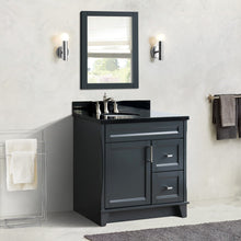 Load image into Gallery viewer, Bellaterra Gray 37&quot; Single Sink Vanity, Left Sink &amp; Door 400700-37L-DG Oval