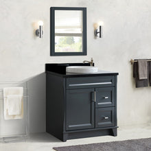 Load image into Gallery viewer, Bellaterra 37&quot; Single Sink Gray Vanity, Counter Top and Center Sink - Left Door 400700-37L-DG Rectangle