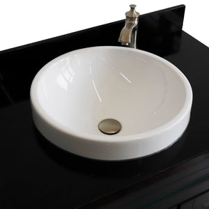 Bellaterra 37" Single Sink Gray Vanity, Counter Top and Center Sink - Left Door 400700-37L-DG Round