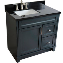 Load image into Gallery viewer, Bellaterra Gray 37&quot; Single Sink Vanity, Left Sink &amp; Door 400700-37L-DG Rectangle