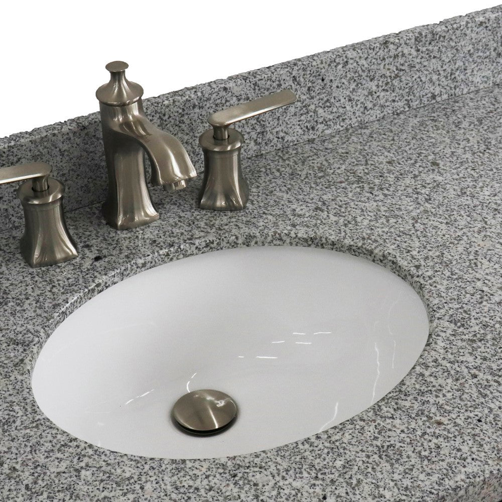 Bellaterra Terni Freestanding Gray 37" Single Sink Vanity, Counter Top, Left Sink - Left Door 400700-37L-DG