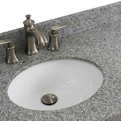 Bellaterra Terni Freestanding Gray 37" Single Sink Vanity, Counter Top, Left Sink - Left Door 400700-37L-DG