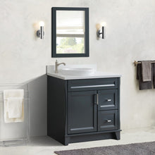 Load image into Gallery viewer, Bellaterra Gray 37&quot; Single Sink Vanity, Left Sink &amp; Door 400700-37L-DG Round