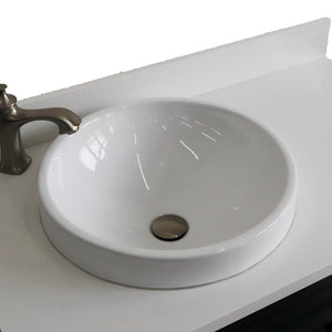 Bellaterra Gray 37" Single Sink Vanity, Left Sink & Door 400700-37L-DG Round