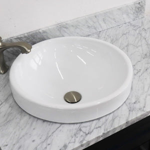 Bellaterra Gray 37" Single Sink Vanity, Left Sink & Door 400700-37L-DG Round
