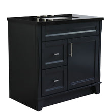 Load image into Gallery viewer, Bellaterra Gray 37&quot; Single Sink Vanity, Center Sink- Right Drawers 400700-37R-DG Rectangle