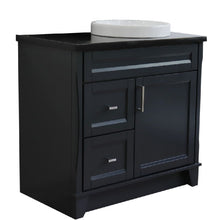 Load image into Gallery viewer, Bellaterra Dark Gray 37&quot; Single Vanity w/ Counter Top and Left Sink-Right Drawers 400700-37R-DG-BGRDR