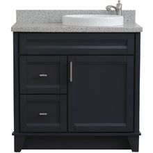 Load image into Gallery viewer, Bellaterra Dark Gray 37&quot; Single Vanity w/ Counter Top and Left Sink-Right Drawers 400700-37R-DG-GYRDR