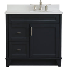 Load image into Gallery viewer, Bellaterra Dark Gray 37&quot; Single Vanity w/ Counter Top and Left Sink-Right Drawers 400700-37R-DG-WEOR