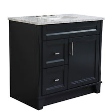 Load image into Gallery viewer, Bellaterra Gray 37&quot; Single Sink Vanity, Center Sink- Right Drawers 400700-37R-DG Rectangle