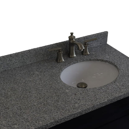 Bellaterra Dark Gray 37" Single Vanity w/ Counter Top and Left Sink-Right Drawers 400700-37R-DG-GYOR