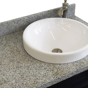 Bellaterra Dark Gray 37" Single Vanity w/ Counter Top and Left Sink-Right Drawers 400700-37R-DG-GYRDR