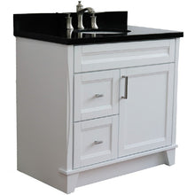 Load image into Gallery viewer, Bellaterra White 37&quot; Single Vanity Center Sink/Left Door 400700-37L-WH Oval