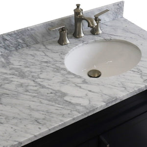 Bellaterra Dark Gray 37" Single Vanity w/ Counter Top and Left Sink-Right Drawers 400700-37R-DG-WMOR