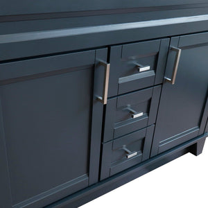 Bellaterra 48" Double Sink Vanity - Cabinet Only 400700-48D, Dark Gray, Handles