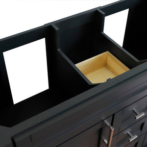 Bellaterra 48" Double Sink Vanity - Cabinet Only 400700-48D, Dark Gray, Top Inside