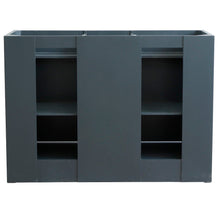 Load image into Gallery viewer, Bellaterra 48&quot; Double Sink Vanity - Cabinet Only 400700-48D, Dark Gray, backside