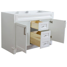 Load image into Gallery viewer, Bellaterra 48&quot; Double Sink Vanity - Cabinet Only 400700-48D, White, Open