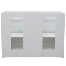 Load image into Gallery viewer, Bellaterra 48&quot; Double Sink Vanity - Cabinet Only 400700-48D, White, Backside