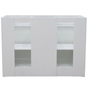 Bellaterra 48" Double Sink Vanity - Cabinet Only 400700-48D, White, Backside