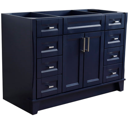 Bellaterra 48" Single Sink Vanity - Cabinet Only 400700-48S, Blue, Front