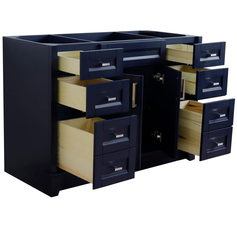 Bellaterra 48" Single Sink Vanity - Cabinet Only 400700-48S, Blue, Front