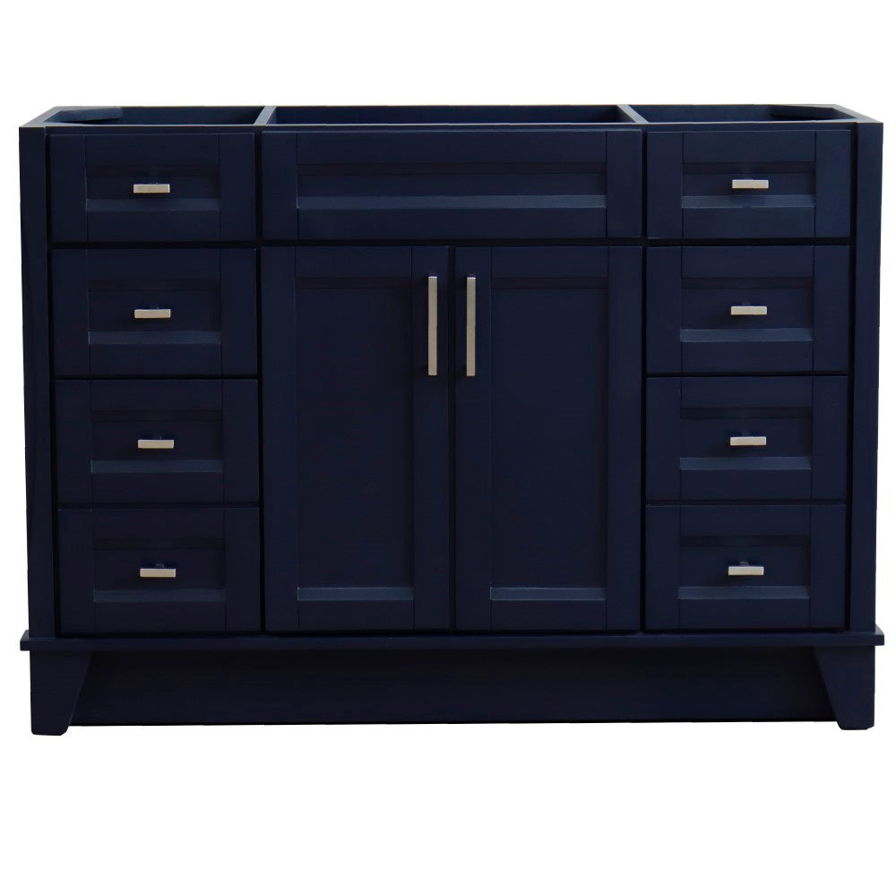 Bellaterra 48" Single Sink Vanity - Cabinet Only 400700-48S, Blue, Front