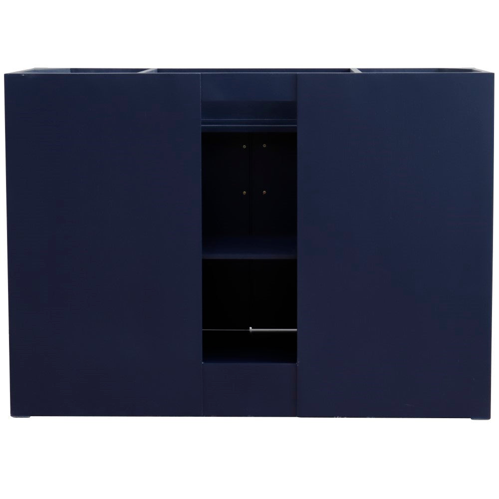 Bellaterra 48" Single Sink Vanity - Cabinet Only 400700-48S, Blue, Backside