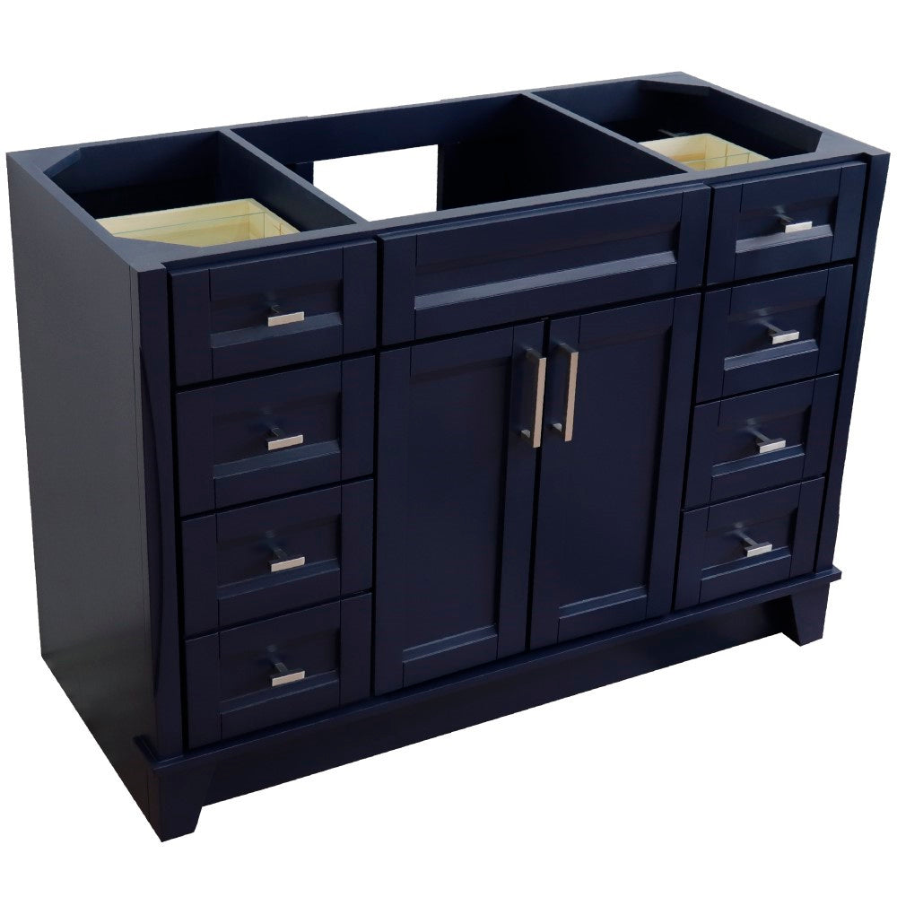 Bellaterra 48" Single Sink Vanity - Cabinet Only 400700-48S, Blue, Front