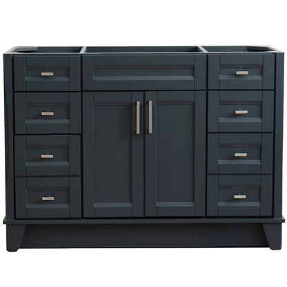 Bellaterra 48" Single Sink Vanity - Cabinet Only 400700-48S, Dark Gray, Front