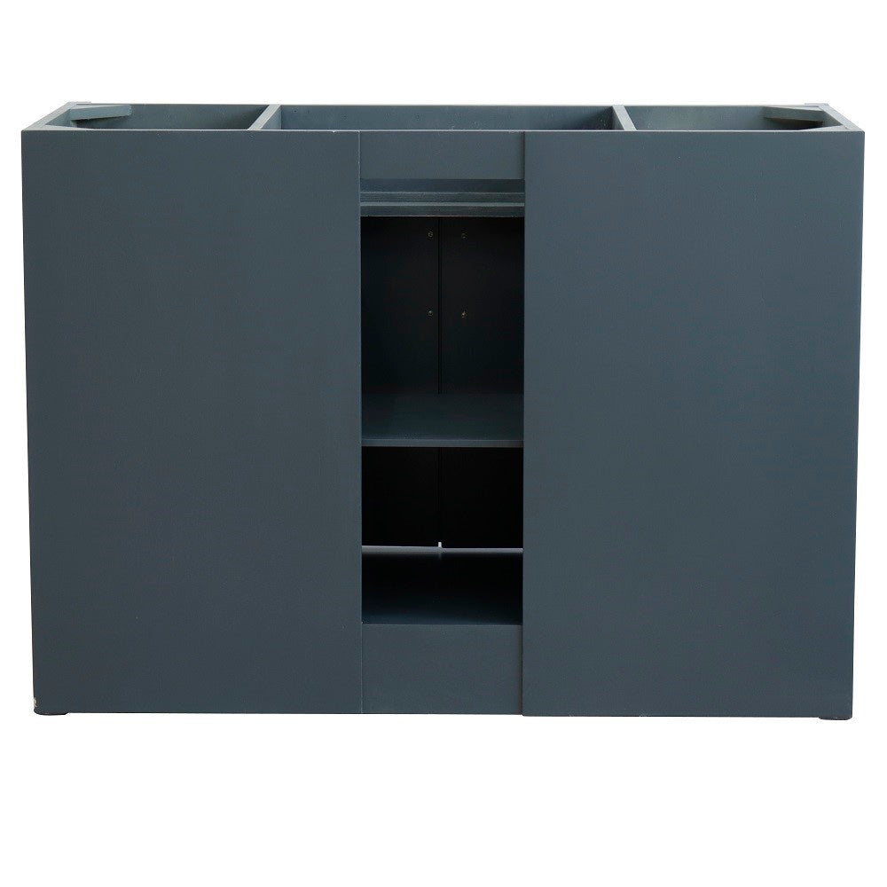 Bellaterra 48" Single Sink Vanity - Cabinet Only 400700-48S, Dark Gray, Backside