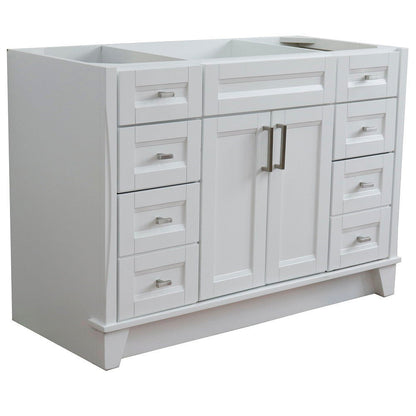 Bellaterra 48" Single Sink Vanity - Cabinet Only 400700-48S, White, Front