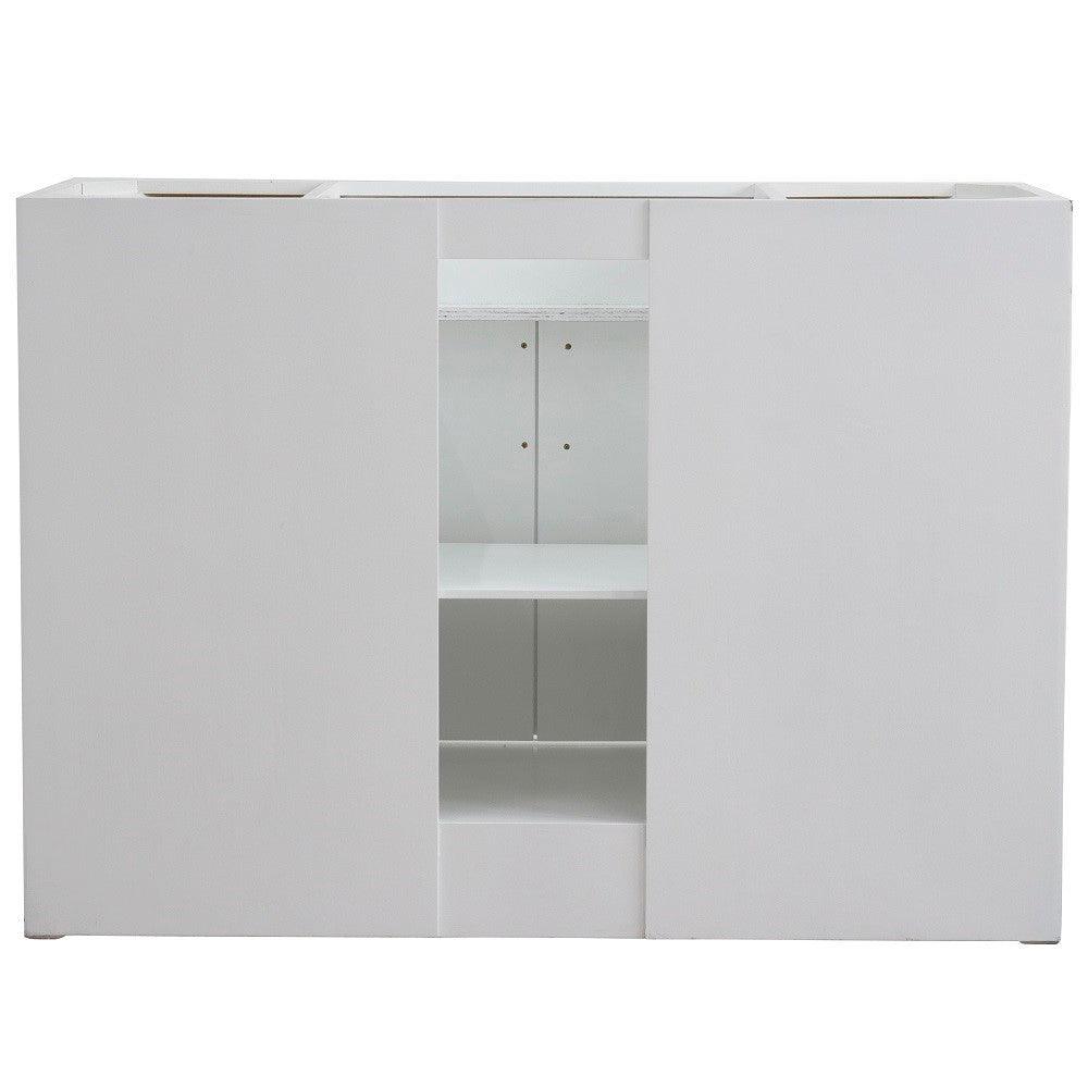 Bellaterra 48" Single Sink Vanity - Cabinet Only 400700-48S, White, Backside