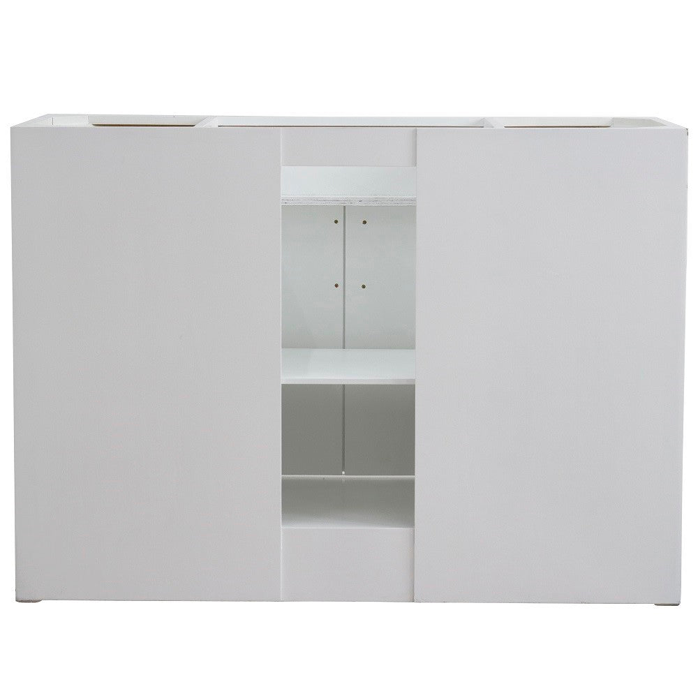 Bellaterra 48" Single Sink Vanity - Cabinet Only 400700-48S, White, Backside