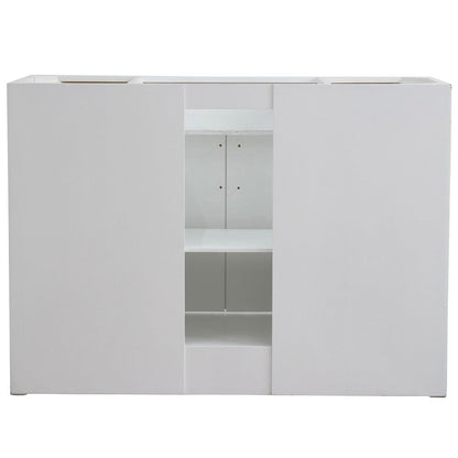 Bellaterra 48" Single Sink Vanity - Cabinet Only 400700-48S, White, Backside