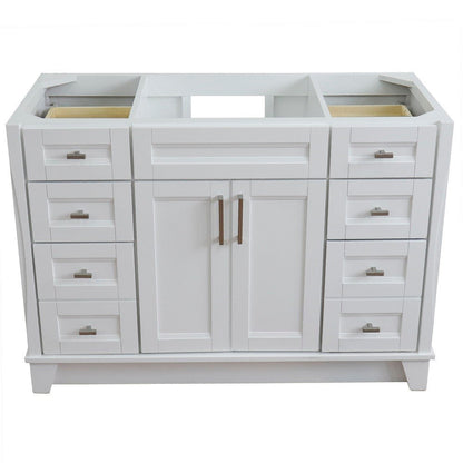 Bellaterra 48" Single Sink Vanity - Cabinet Only 400700-48S, White, Front