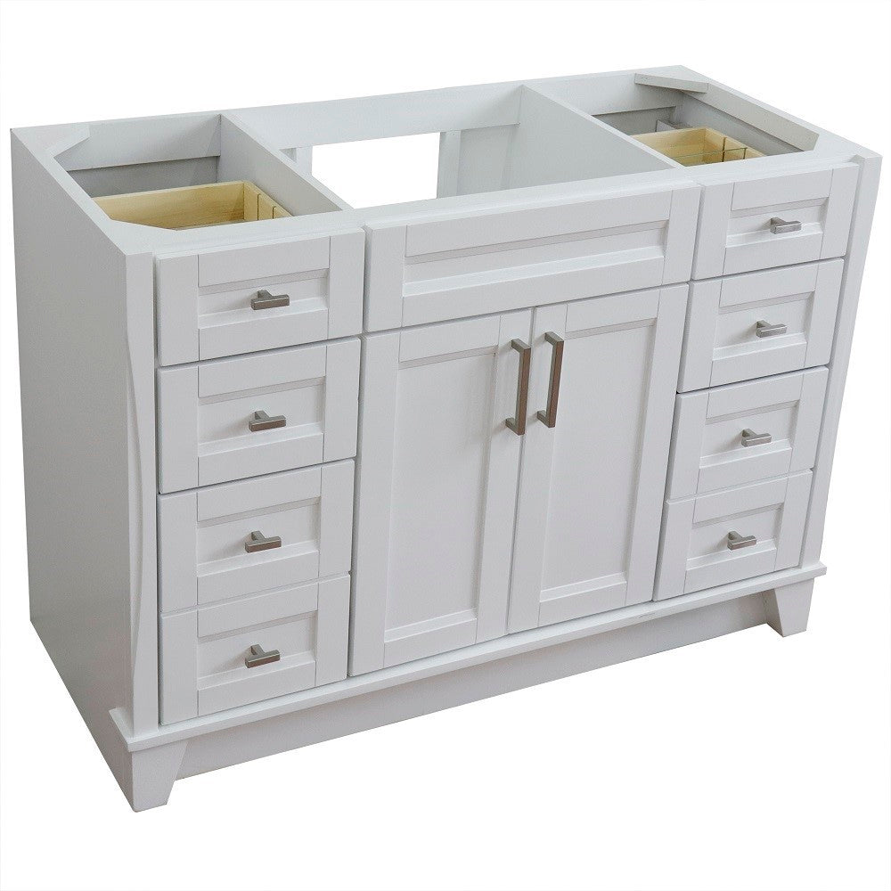 Bellaterra 48" Single Sink Vanity - Cabinet Only 400700-48S, White, Front 