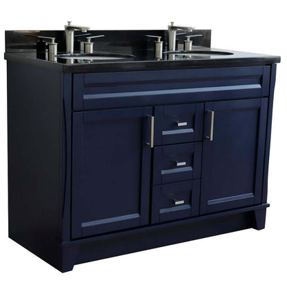 Bellaterra Shlomo - to Split 48" Double Vanity w/ Counter Top and Sink Blue Finish 400700-49D-BU-BGO