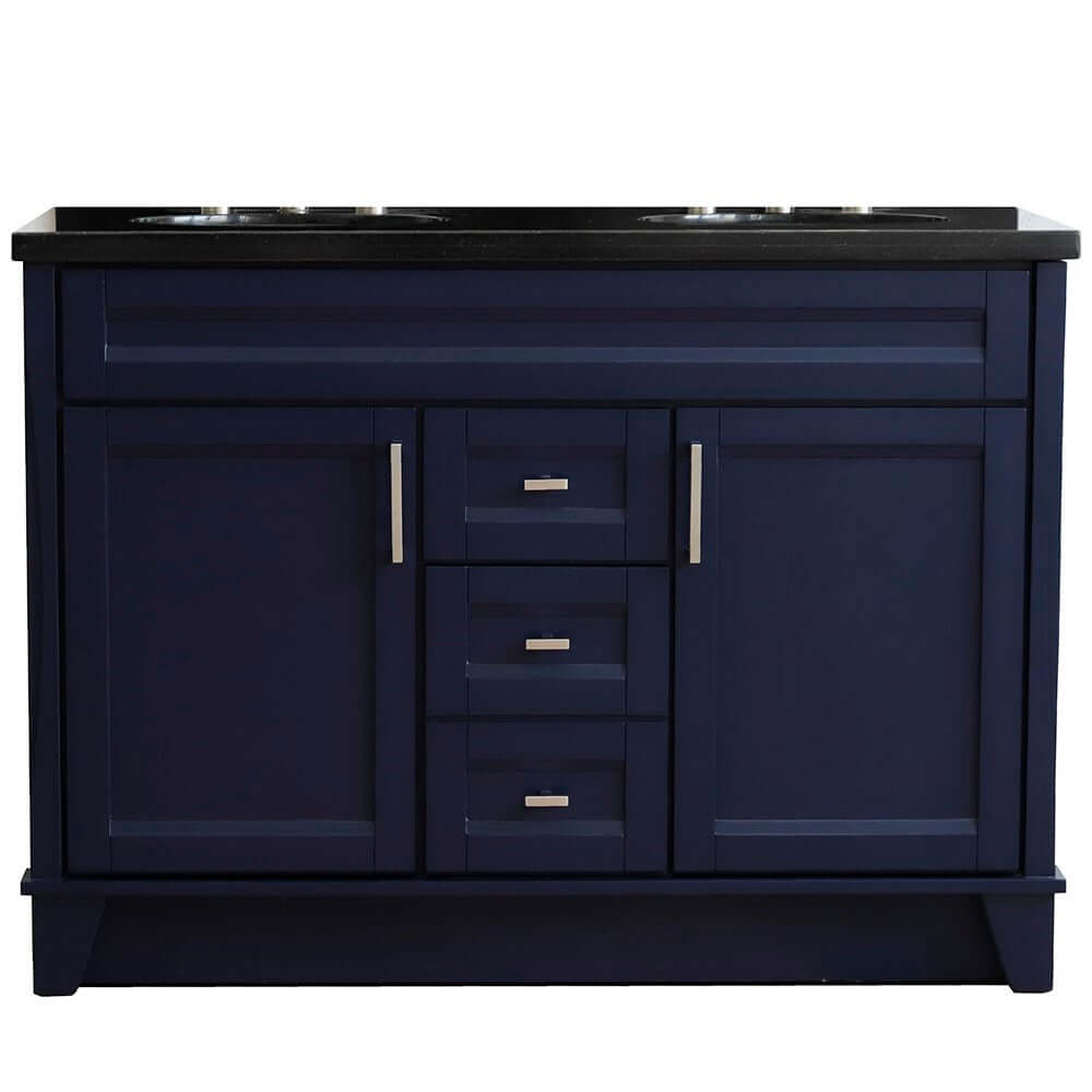 Bellaterra Shlomo - to Split 48" Double Vanity w/ Counter Top and Sink Blue Finish 400700-49D-BU-BGO