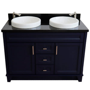 Bellaterra Terni 48" Double Vanity w/ Counter Top and Sink Blue Finish 400700-49D-BU