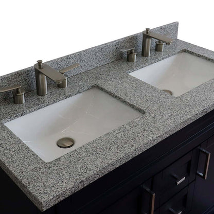 Bellaterra Shlomo - to Split 48" Double Vanity w/ Counter Top and Sink Blue Finish 400700-49D-BU-GYR