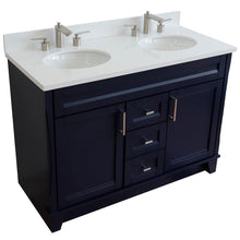 Load image into Gallery viewer, Bellaterra Shlomo - to Split 48&quot; Double Vanity w/ Counter Top and Sink Blue Finish 400700-49D-BU-WEO