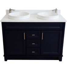 Load image into Gallery viewer, Bellaterra Shlomo - to Split 48&quot; Double Vanity w/ Counter Top and Sink Blue Finish 400700-49D-BU-WERD