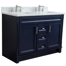 Load image into Gallery viewer, Bellaterra Shlomo - to Split 48&quot; Double Vanity w/ Counter Top and Sink Blue Finish 400700-49D-BU-WE