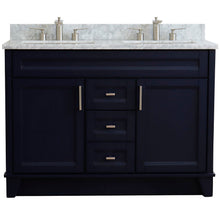 Load image into Gallery viewer, Bellaterra Shlomo - to Split 48&quot; Double Vanity w/ Counter Top and Sink Blue Finish 400700-49D-BU-WMR