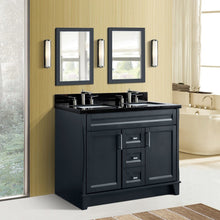 Load image into Gallery viewer, Bellaterra Shlomo - to Split 48&quot; Double Vanity w/ Counter Top and Sink Dark Gray Finish 400700-49D-DG-BGR