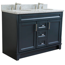 Load image into Gallery viewer, Bellaterra Shlomo - to Split 48&quot; Double Vanity w/ Counter Top and Sink Dark Gray Finish 400700-49D-DG-GYO