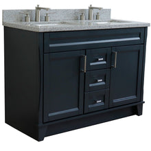 Load image into Gallery viewer, Bellaterra Shlomo - to Split 48&quot; Double Vanity w/ Counter Top and Sink Dark Gray Finish 400700-49D-DG-GYR