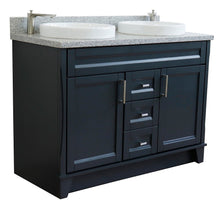 Load image into Gallery viewer, Bellaterra Shlomo - to Split 48&quot; Double Vanity w/ Counter Top and Sink Dark Gray Finish 400700-49D-DG-GYRD