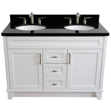 Load image into Gallery viewer, Bellaterra 48&quot; Double Vanity w/ Counter Top and Sink White Finish 400700-49D-WH-BGO Oval